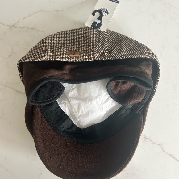 Levi’s Dockers NWT Patchwork Newsboy-Cabbie Hat with Ear Flaps - Picture 2 of 6